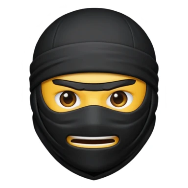 Ninja emoji with MB written on it sticker