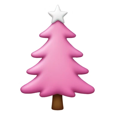 pink with white christmas tree sticker
