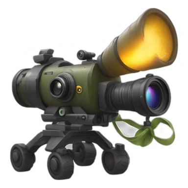 Creature using a camera as a cannon sticker