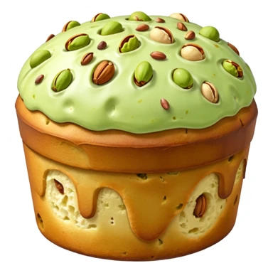pistacchio panettone con glassa al pistacchio  sticker