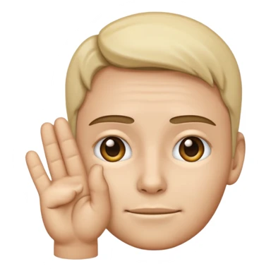Simple old-style android emoji, but with a awkward emoji, mixed with a 👉👈 on the outside of the emoji. sticker