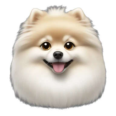 White Pomeranian  sticker