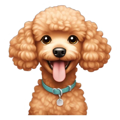 Happy little toy apricot poodle sticker