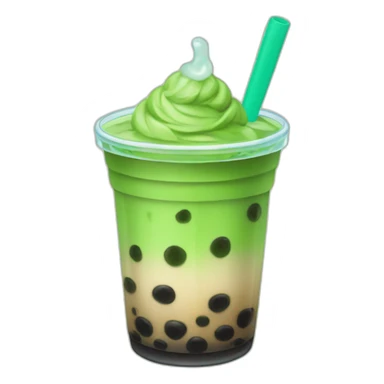 Matcha bubble tea sticker