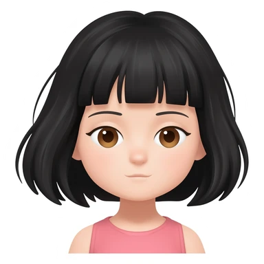 haz una niña con pelo negro ojos cafes y que este durmiendo sticker