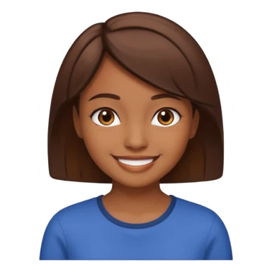 Chica morena con pelo café corto sticker