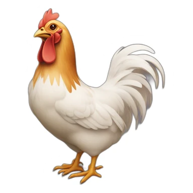 Poule qui embrasse un chien sticker
