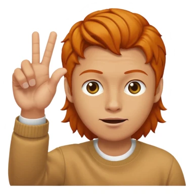 Ginger flipping someone off  sticker