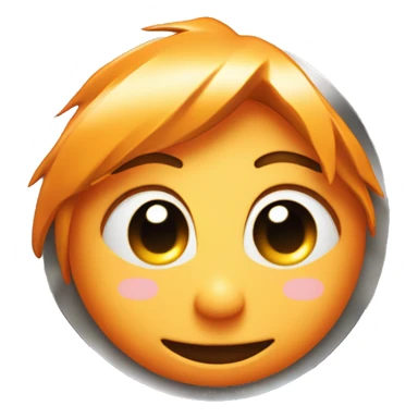 blink of light on orange metal sheet sticker