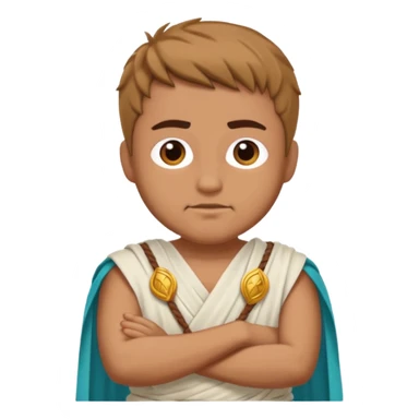 Ulysses from the Odyssey looking at me with crossed arms sticker