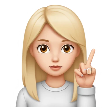 girl with middle finger  sticker