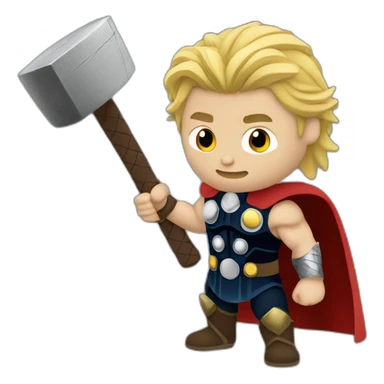 thor with hammer sticker
