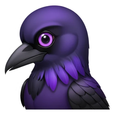 black raven with purple eyes more dark and gothic image and more black i just want the eyes purple sticker