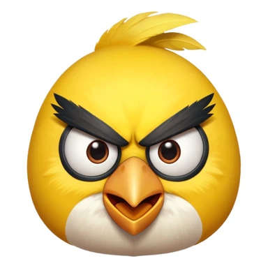 Give me angry bird in yellow color  sticker
