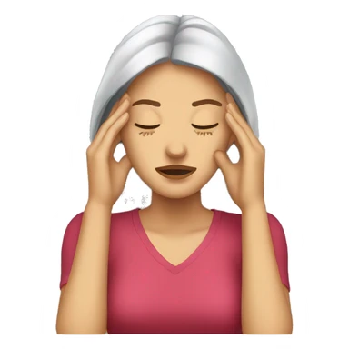 woman headache sticker