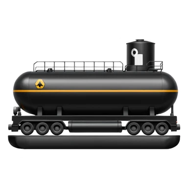 Generate a black oil tanker sticker