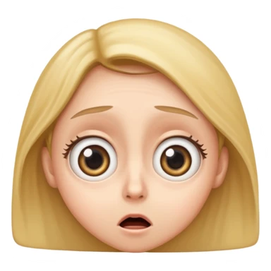 Original emoji Shocked face with wide a big eyes on his face sticker