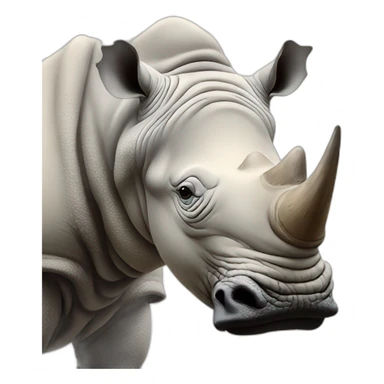 white rhino sticker