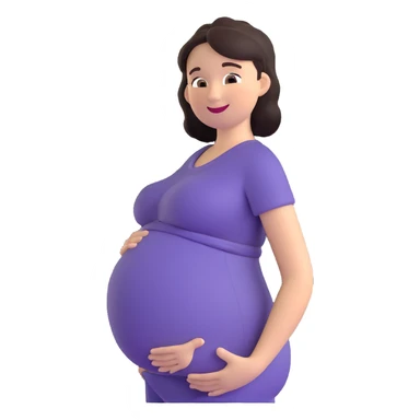 pregnant woman in second trimester looking happy sticker
