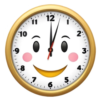 Clock laughing sticker