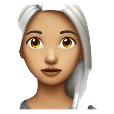 Boring face girl sticker