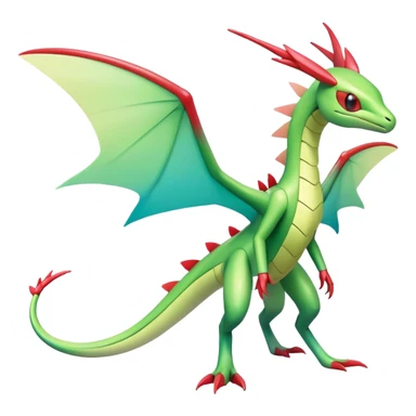 Colorful Futuristic Pastel-Gradient Modern Flygon-Scyther-Fakemon-creature-hybrid Full Body sticker