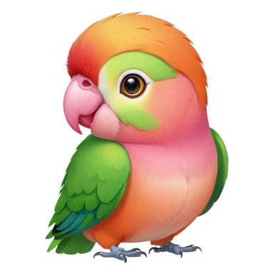 A peach-faced lovebird sticker