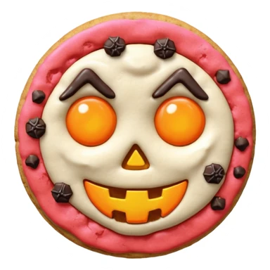 Cookie mit Halloween Gesicht sticker