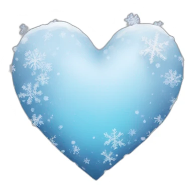 winter heart sticker
