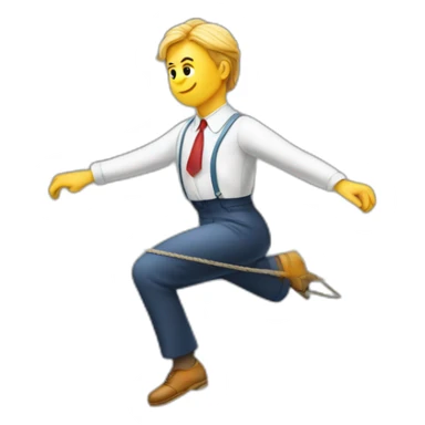 Political tightrope walker sticker