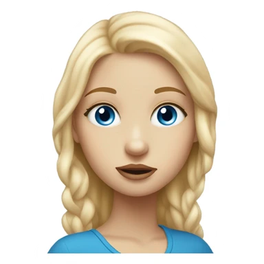 blue eyes home alone kissing blonde girl sticker