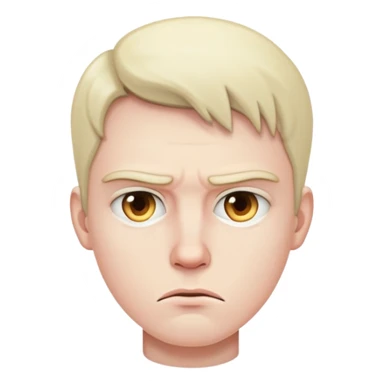 Stern serious face sticker