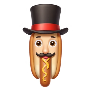 Hot dog man with a top hat  sticker