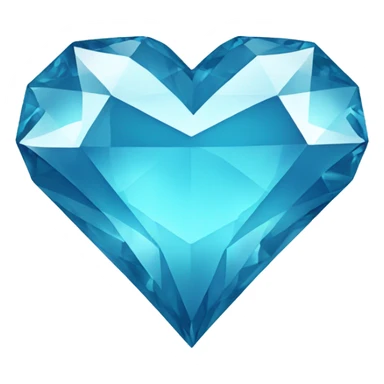Light blue diamond heart  sticker