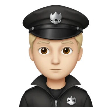 Person wearing a criminal costume sticker