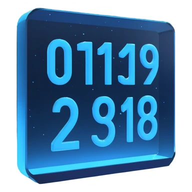 3D calendar, futuristic, glassy material, glowing date numbers, floating in space sticker