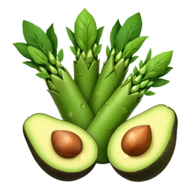 asparagus avocado and spinach sticker