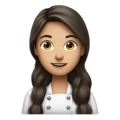 a brunette girl cooking  sticker