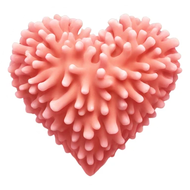 coral pink heart  sticker