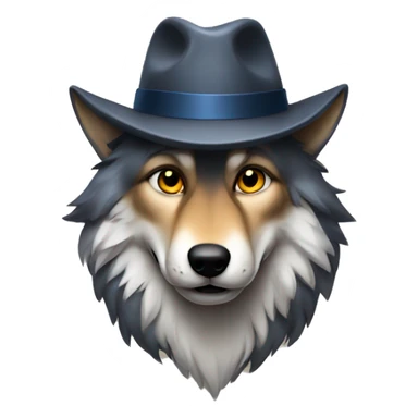 Wolf with fedora sticker