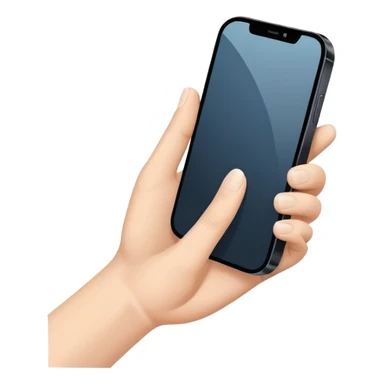 one hand holding iphone 12 sticker