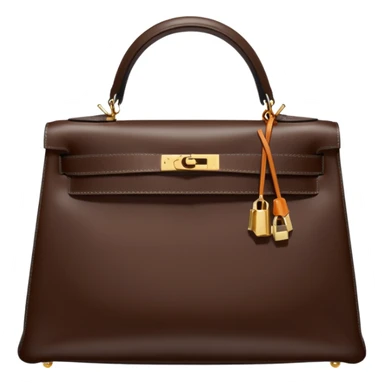 hermes kelly deep chocolate brown color bag sticker