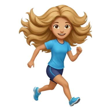 girl running sticker