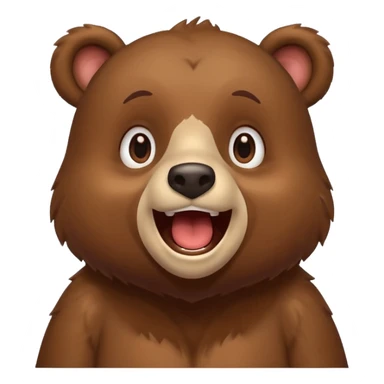 happy bear cute singing sticker