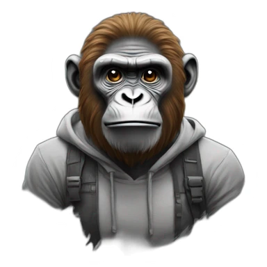 a tshirt designs of ape sticker