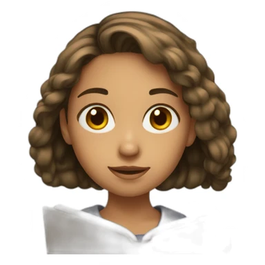 Girl using ipad for study sticker