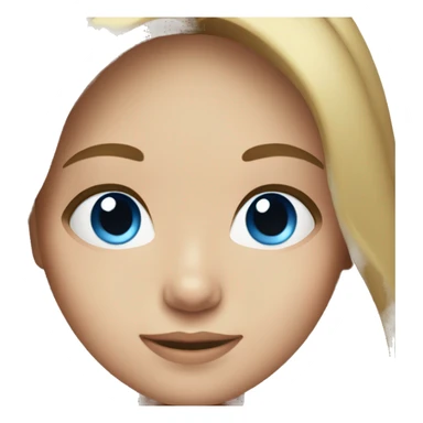 Girl with light brunette hair and blue eyes sticker