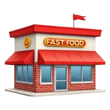 Fast food building sticker