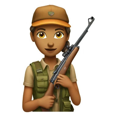 Girl deer hunter sticker