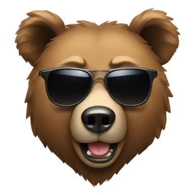 Bear with sunglasses  sticker